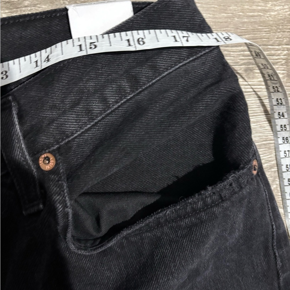 AGOLDE Kelly Jean in Fuse Black Distressed Straight Leg Size 31 NWT - Picture 10 of 13